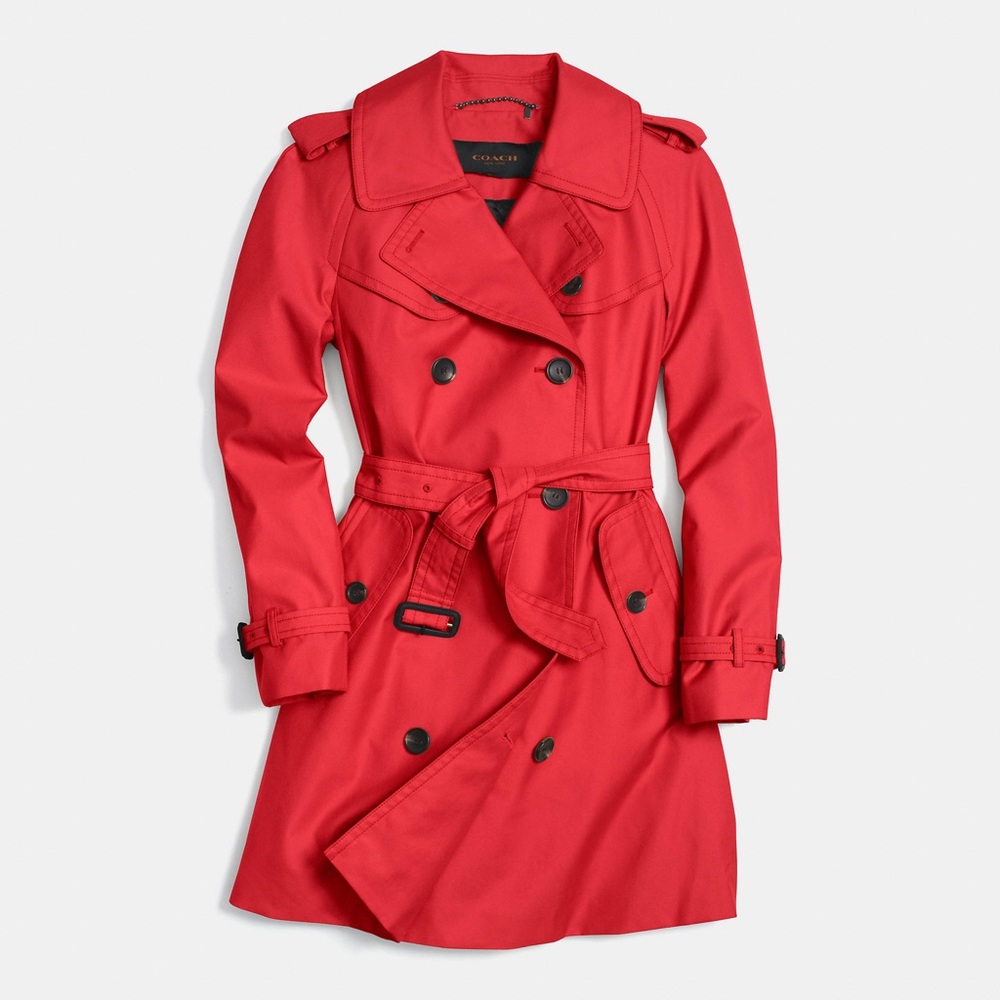 Red Coach Trench Coat